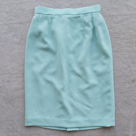 Pretty Up Japanese brand elegant mint faux pleated pastel pencil skirt🌱 - Picture 1 of 4